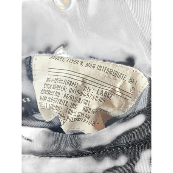 Alpha Industries NASA Apollo MA-1 Bomber Jacket Large Flight USAF Space Aviation - Picture 11 of 16